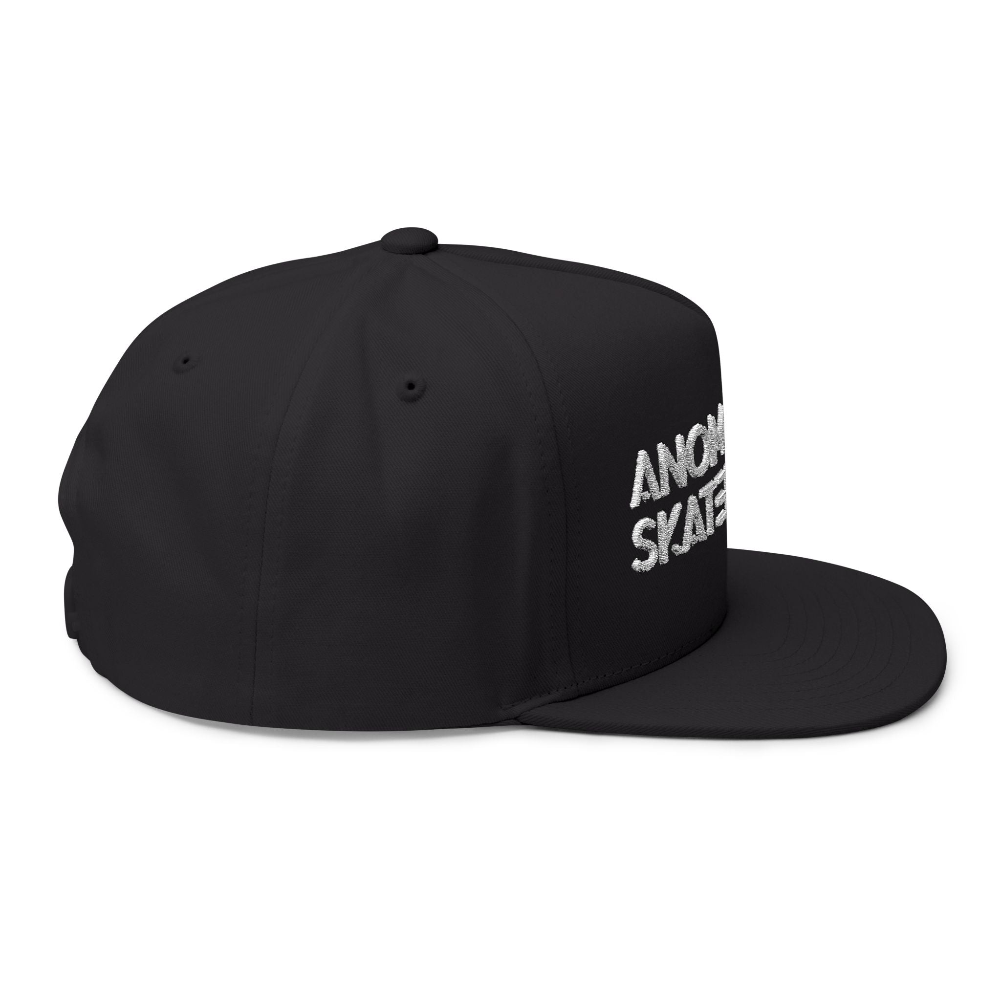 Anomaly Skateboards Embroidered Flat Bill Cap
